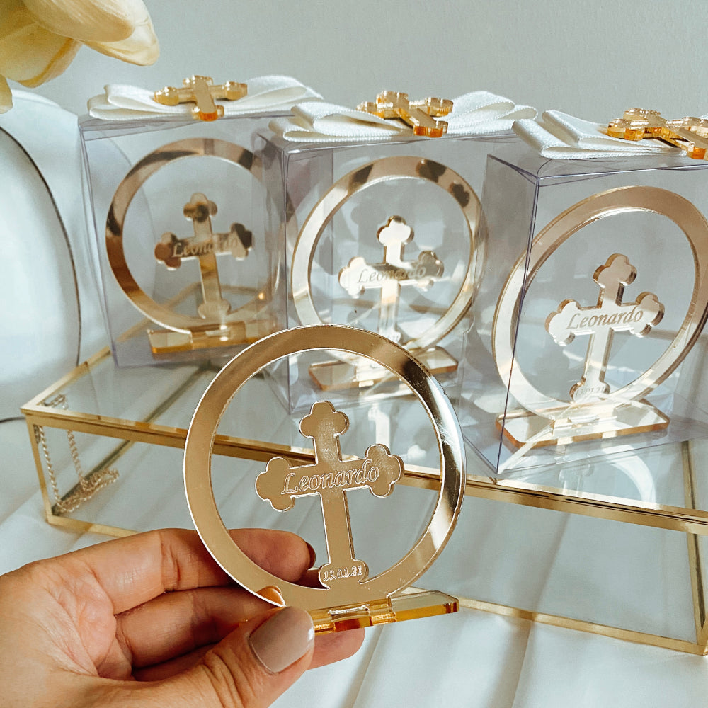 Personalized Baptism Cross Favors – Acrylic Christening Gifts with Box & Ribbon Personalized Baptism Cross Favors – Acrylic Christening Gifts with Box & Ribbon