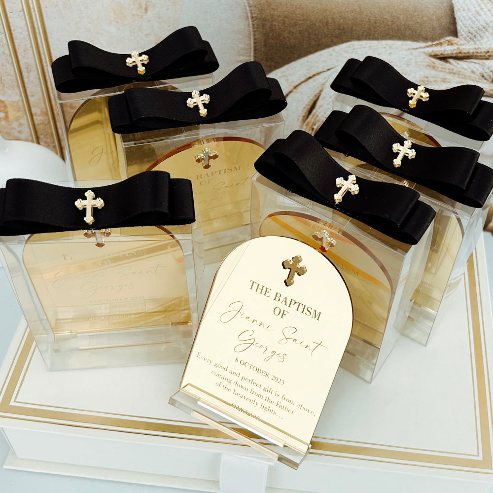 Recuerdos de bautizo de Emily Murphy con espejo dorado Recuerdos de bautizo de Emily Murphy con espejo dorado