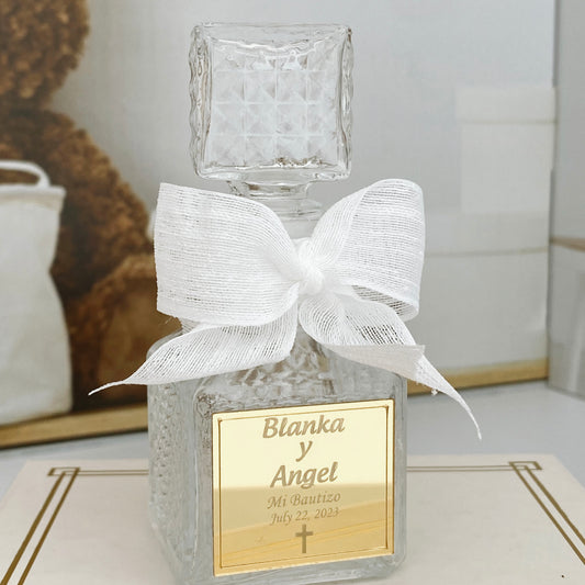 Personalized Empty Holy Water Glass Bottle, Baptism Favors, Holy Communion Favor for Guests, 50 cc Blessed Holy Water Bottle, Religious Gift