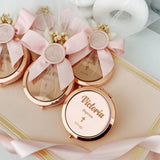 Espejo compacto dorado personalizado para primera comunión de Christina Espejo compacto dorado personalizado para primera comunión de Christina