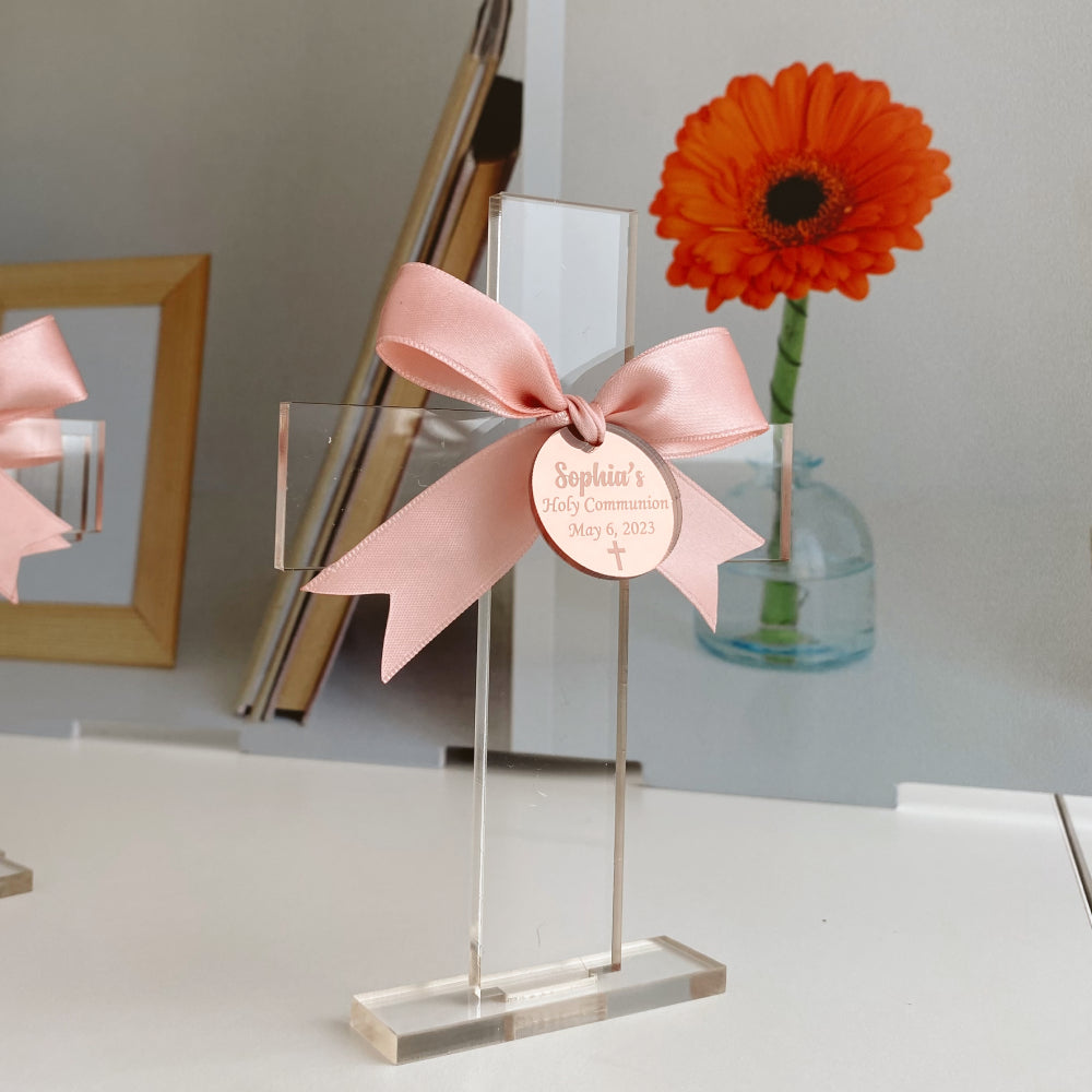 Personalized Acrylic Cross Favors – Custom Mirror Gifts for Baptism, Christening, Holy Communion, or Confirmation Personalized Acrylic Cross Favors – Custom Mirror Gifts for Baptism, Christening, Holy Communion, or Confirmation