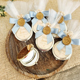 Espejo compacto dorado personalizado para primera comunión de Christina Espejo compacto dorado personalizado para primera comunión de Christina