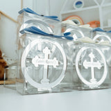 Personalized Baptism Cross Favors – Acrylic Christening Gifts with Box & Ribbon Personalized Baptism Cross Favors – Acrylic Christening Gifts with Box & Ribbon