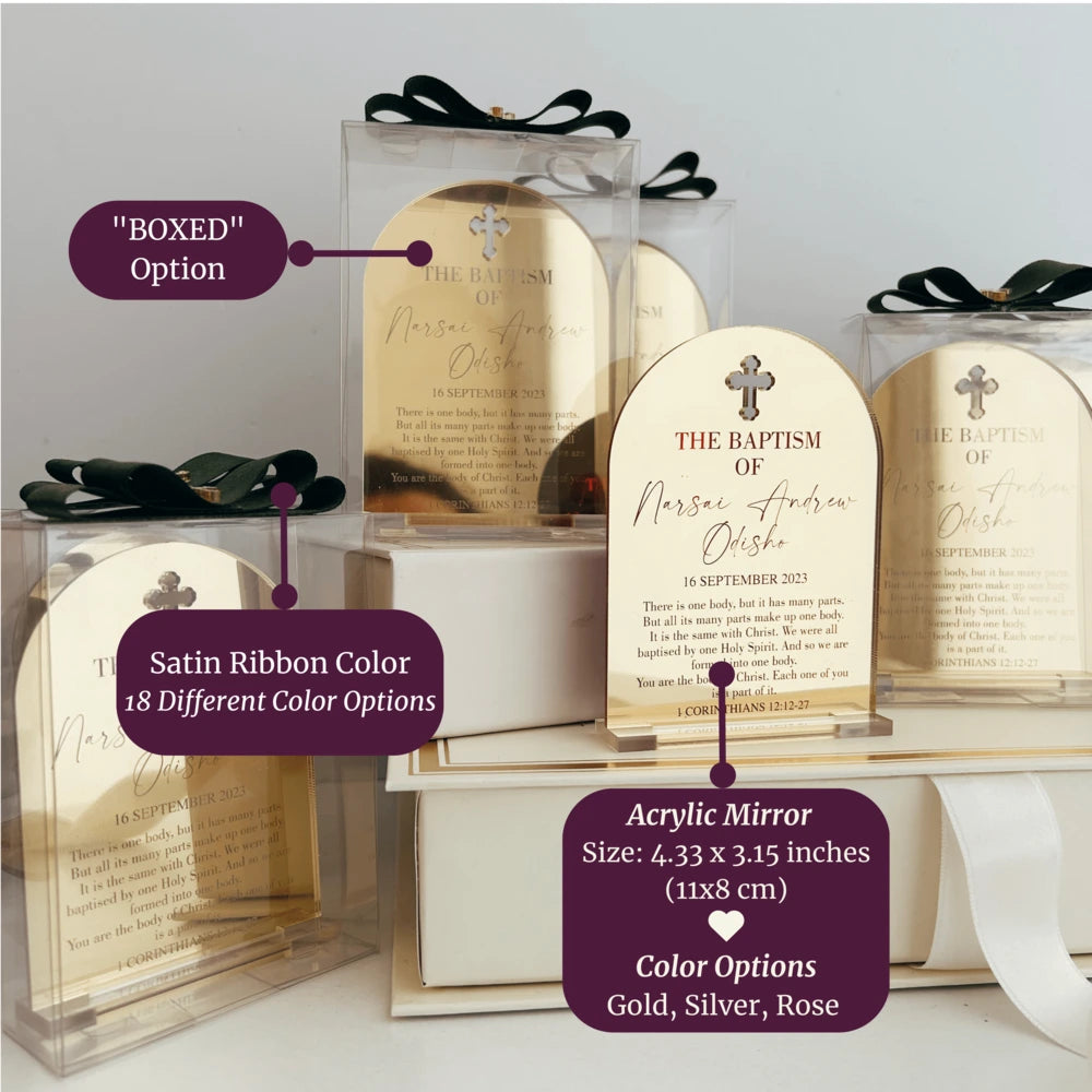 Personalized Baptism Favor with Cross and Mirror – Elegant Christening Keepsake Gift for Guests Personalized Baptism Favor with Cross and Mirror – Elegant Christening Keepsake Gift for Guests