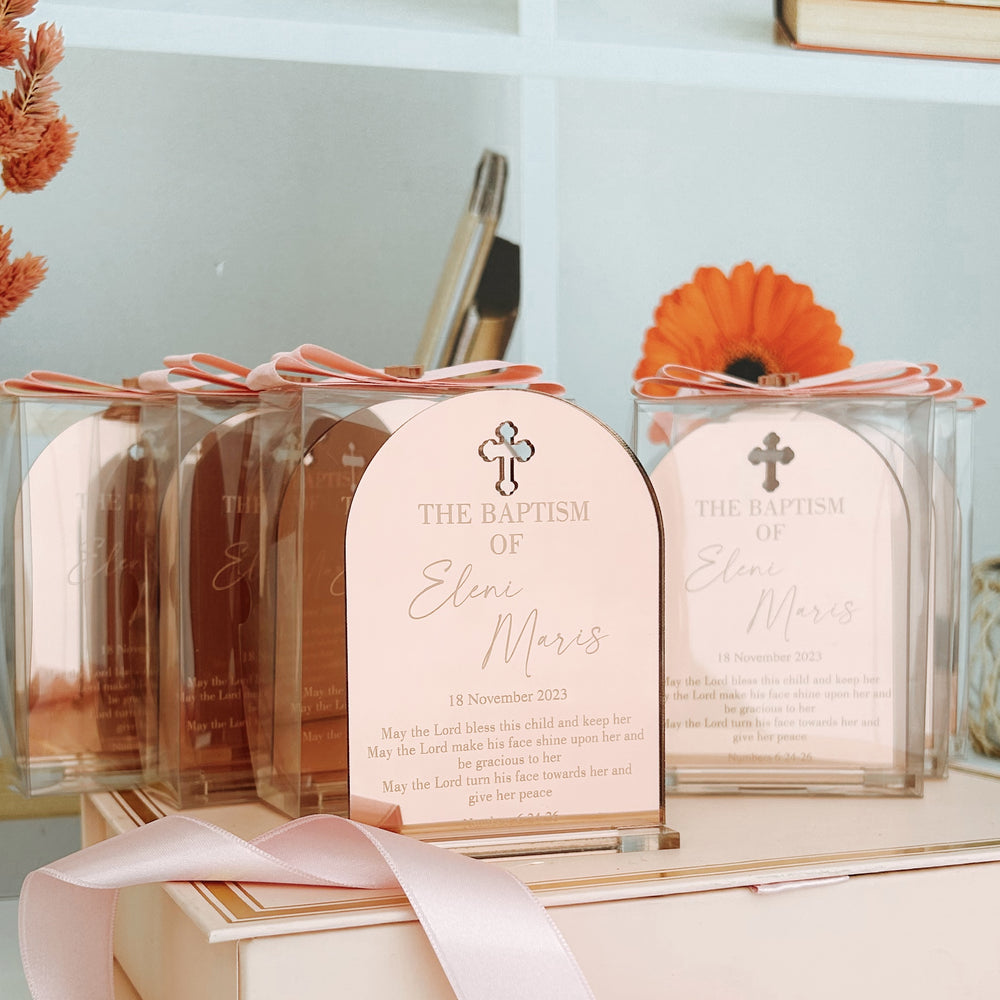 Personalized Baptism Favor with Cross and Mirror – Elegant Christening Keepsake Gift for Guests Personalized Baptism Favor with Cross and Mirror – Elegant Christening Keepsake Gift for Guests