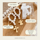 Personalized Mini Wooden Rosary Favor – Custom Baptism & First Communion Gift with Acrylic Charm Options Personalized Mini Wooden Rosary Favor – Custom Baptism & First Communion Gift with Acrylic Charm Options