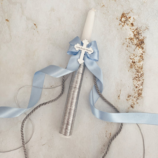 Personalized Baptism Candle with Name – Handmade Christening, Communion & Confirmation Ceremony Candle