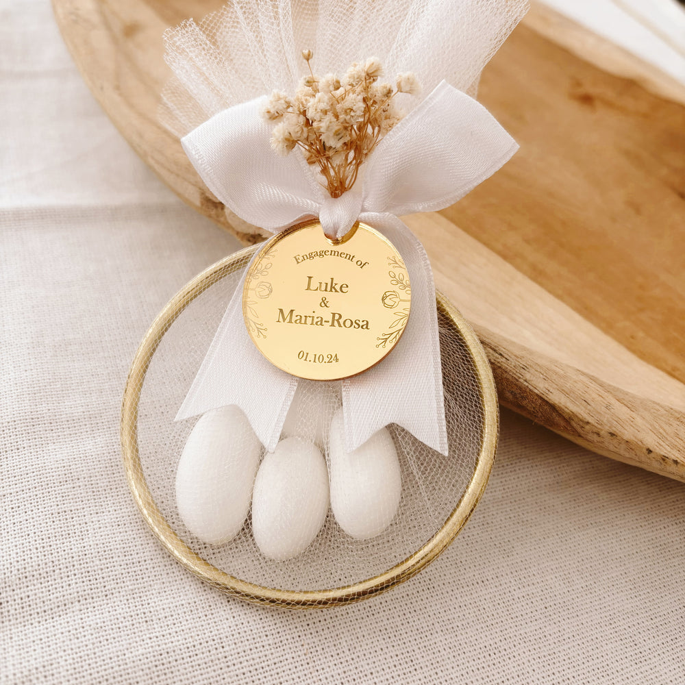 Personalized Almond Candy Favor – Elegant Keepsake for Baptism, Quinceañera or Special Occasions