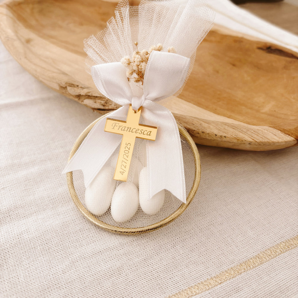 Personalized Almond Candy Favor – Elegant Keepsake for Baptism, Quinceañera or Special Occasions