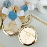 Christina Personalized First Communion Gift Compact Silver Mirror