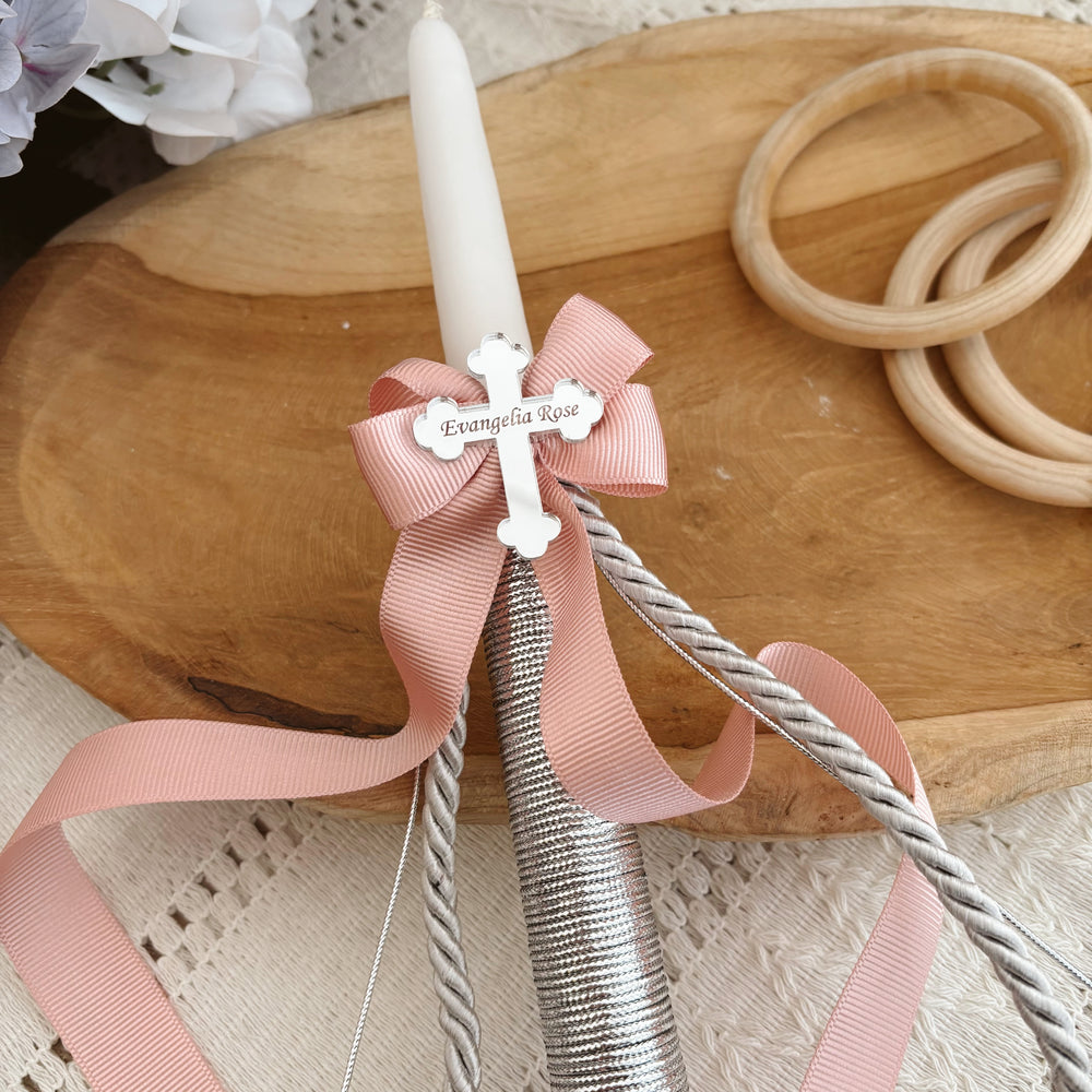 Personalized Baptism Candle with Name – Handmade Christening, Communion & Confirmation Ceremony Candle