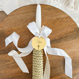 Personalized Baptism Candle with Name – Handmade Christening, Communion & Confirmation Ceremony Candle