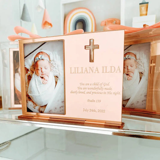 Cleopatra Baptism Frames Gold Color